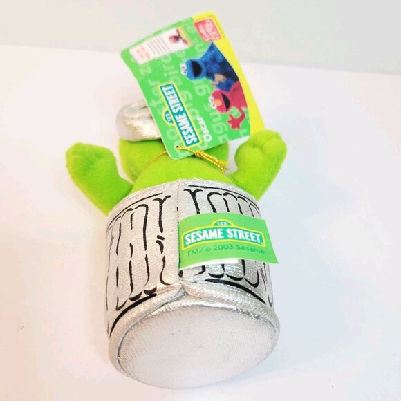 2003 Mini GUND Sesame Street Oscar The Grouch Stuffed Plush Toy - Picture 2 of 3